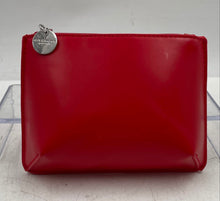Load image into Gallery viewer, Givenchy Parfums Womens Red Faux Leather Charm Zip Top Makeup Bag Wallet
