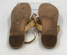 Load image into Gallery viewer, Authentic Tory Burch Womens Penny Beige Bow Flat Espadrille Sandals Size 8.5 M
