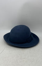 Load image into Gallery viewer, Christian Siriano New York Womens Blue Wool Felt Wide Brim Fedora Hat
