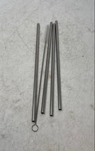 Load image into Gallery viewer, Metallic Stainless Steel Reusable Drinking Straws With Cleaner 5 Piece Set
