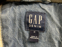 Load image into Gallery viewer, Gap Denim Mens Light Blue Long Sleeve Collared Regular Fit Trucker Jacket Size M
