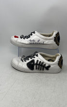 Load image into Gallery viewer, Krush Womens White Rhinestone Low Top Lace-Up Sneaker Shoes Size 7
