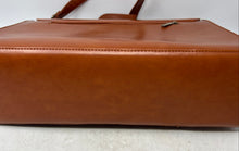 Load image into Gallery viewer, Ecosusi Womens Brown Leather Outer Pocket Shoulder Strap Flap Laptop Bag
