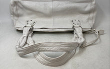 Load image into Gallery viewer, Sigrid Olsen Womens White Leather Double Handle Zipper Shoulder Handbag
