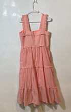 Load image into Gallery viewer, Gal Meets Glam Collection Womens Pink White Rio Striped Tiered Maxi Dress Size 8
