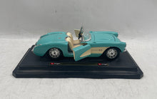 Load image into Gallery viewer, Bburago Chevrolet Corvette 1957 Display Collectible Blue Decor Diecast Car
