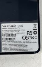 Load image into Gallery viewer, ViewSonic ViewPad 7 Black Large Screen Powered By Android Tablet Not Tested
