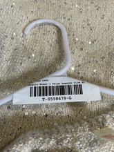Load image into Gallery viewer, Penguin Womens Beige Sequin Crew Neck Long Sleeve Pullover Sweater Size XS
