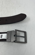 Load image into Gallery viewer, Levi's Mens Black Brown Silver-Tone Leather Adjustable Dress Belt Size 2X
