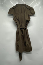 Load image into Gallery viewer, Express Womens Green Short Sleeve Pockets Regular Fit Belted Utility Dress Sz 4
