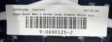Load image into Gallery viewer, Hugo Boss Mens Brown Regular Fit Long Sleeve Collared Button-Up Shirt Size XXL
