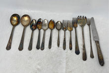 Load image into Gallery viewer, Lot Of Different Brands Silverplate Tone Knife Spoons And Forks Cutlery Flatware
