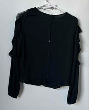 Load image into Gallery viewer, Zara Basic Collection Womens Black Long Sleeve Round Neck Blouse Top Size XS
