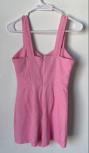 Load image into Gallery viewer, Zara Womens Pink Textured Weave Wide Strap V-Neck One-Piece Romper Size XS
