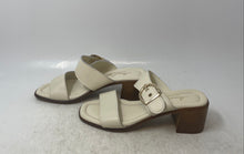Load image into Gallery viewer, Anna Capri Womens White Leather Adjustable Buckle Open Toe Slide Sandal Size 6
