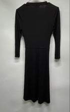 Load image into Gallery viewer, BCBGMaxazria Womens Black 3/4 Sleeve Surplice Neck Wrap Dress Size Small
