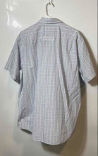 Load image into Gallery viewer, Lacoste Mens Light Blue Plaid Print Cotton Short Sleeve Dress Shirt Size 45
