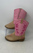 Load image into Gallery viewer, Bebe Girls Pink Light Brown Round Toe Side Zipper Cowgirl Western Boots Size 2
