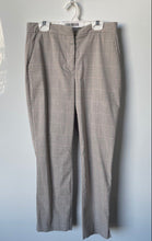 Load image into Gallery viewer, Zara Womens Gray Glen Plaid Flat Front Pockets Straight Leg Dress Pants Size 4
