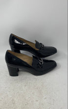 Load image into Gallery viewer, Naturalizer Womens Wynrie Black Leather Slip-On Square Toe Loafer Heels Size 9
