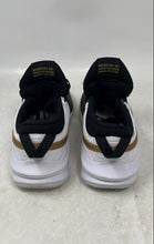 Load image into Gallery viewer, Nike Boys Team Hustle D10 CW6735-002 Black White Gold Sneakers Shoes Size 4Y
