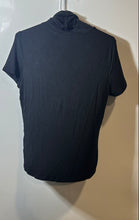 Load image into Gallery viewer, Michael Kors Womens Black Short Sleeve Turtleneck Blouse Top Size P/ L
