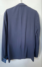 Load image into Gallery viewer, Perry Ellis Mens Dark Blue Slim Fit Ventech Two-Button Blazer Size 44L With Tag
