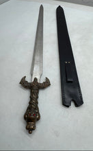 Load image into Gallery viewer, Silver-Tone Ambidextrous Stainless Steel Sword Skull King Handle In Case
