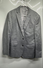 Load image into Gallery viewer, Express Mens Gray Long Sleeve Fitted Single-Breasted Two-Button Blazer Size 40R
