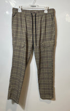 Load image into Gallery viewer, PacSun Mens Brown Plaid Elastic Waist Pockets Drawstring Cargo Pants Size Large
