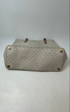 Load image into Gallery viewer, Michael Kors Womens Beige Brown Signature Print Double Strap Shoulder Bag
