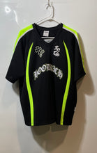 Load image into Gallery viewer, Hoodrich Womens Black Green Jersey Short Sleeve V-Neck Pullover T-Shirt Size S
