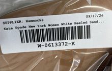 Load image into Gallery viewer, Kate Spade New York Womens Coco White Leather Knotted Strappy Heels Size 10B
