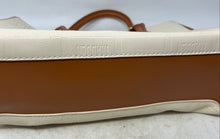 Load image into Gallery viewer, Steve Madden Womens Brown Beige Monogram Embossed Faux Leather Zip Satchel Bag
