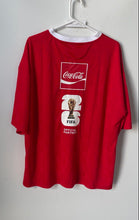 Load image into Gallery viewer, Coca-Cola Mens Red Graphic Print Short Sleeve V-Neck T-Shirt Size XL
