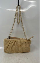 Load image into Gallery viewer, Steve Madden Womens Tan Woven Chain Strap Zipper Shoulder Handbag With Tags
