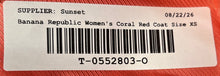 Load image into Gallery viewer, Banana Republic Womens Coral Red Long Sleeve Chest Pocket Jacket Size XS
