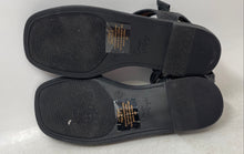 Load image into Gallery viewer, Crown Vintage Womens Taria Black Open Toe Flat Ankle Strap Sandals Size 7 M
