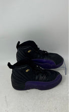 Load image into Gallery viewer, Nike Kids Air Jordan 12 Retro Black Purple Sneaker Shoes Size 11C No Insole

