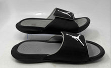 Load image into Gallery viewer, Nike Mens Air Jordan Hydro 6 881473-011 Black Gray Open Toe Slide Sandals Size 8
