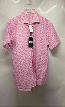 Load image into Gallery viewer, Bertigo Mens Pink White Floral Short Sleeve Collared Button-Up Shirt Sz M W/ Tag
