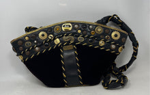Load image into Gallery viewer, Clarisa Kemper Womens Black Brown Inner Pockets Shoulder Handbag
