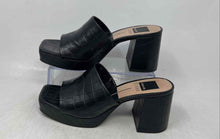 Load image into Gallery viewer, Dolce Vita Womens Marsha Black Leather Slip-On Chunky Heel Slide Sandals Size 7
