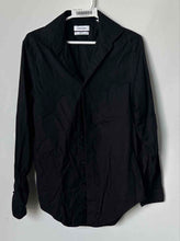 Load image into Gallery viewer, Calvin Klein Mens Black Steel+ Slim Fit Stretch Dress Shirt Size S 14.5 32/33
