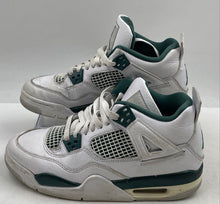 Load image into Gallery viewer, Authentic Nike Kids Air Jordan 4 Retro GS White Green Sneaker Shoes Size 6Y Worn
