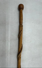 Load image into Gallery viewer, Hand-Carved Brown Handmade Folk Art Collectible Walking Stick Cane
