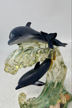 Load image into Gallery viewer, Lenox Diving Dolphins Riding The Sea Wave Collectible Decor Figurine
