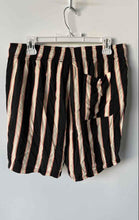 Load image into Gallery viewer, Playboy By Pacsun Mens Black And Beige Striped Pull-On Swim Trunks Shorts Size L
