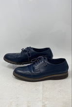 Load image into Gallery viewer, Cole Haan Mens Navy Blue Leather Lace-Up Wingtip Oxford Dress Shoes Size 11 M
