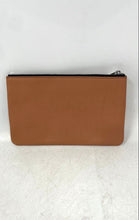 Load image into Gallery viewer, Bimba &amp; Lola Womens Brown Leather Rectangular Zipper Cosmetic Makeup Bag

